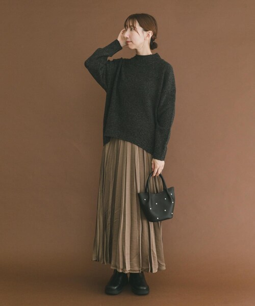 ITEMS URBANRESEARCH（アイテムズ アーバンリサーチ）の「サテンプリーツスカート（スカート・レディース・CHA/BRN/P.BEG・FREE）」の17枚目の写真