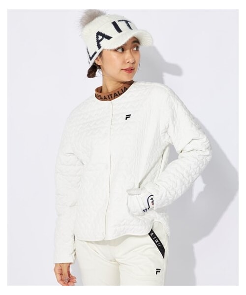 FILA GOLF ハートキルト中綿カーディガン（はっ水・保温・ストレッチ）