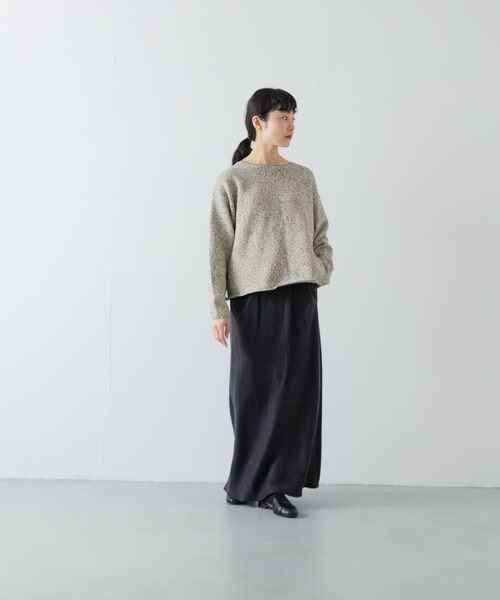 かぐれ（カグレ）の「『2サイズ展開』キュプラバイアススカート（スカート・レディース・NAVY/BLACK・0/1）」の7枚目の写真