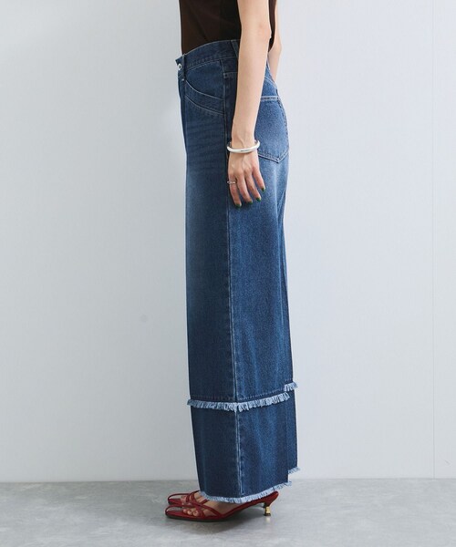 VIS（ビス）の「フリンジフレアデニム（デニムパンツ・レディース・ブルー系/サックス・M/S）」の19枚目の写真