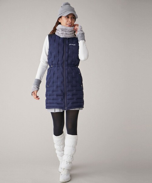 ROPE'（ロペ）の「【撥水】ストレッチナイロン　ダウンワンピース（ワンピース・レディース・ホワイト/ベージュ/ネイビー・L/M/S）」の22枚目の写真