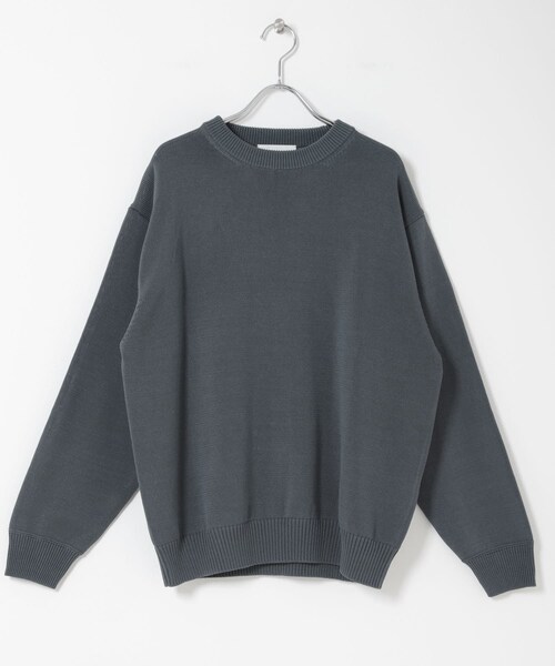 URBAN RESEARCH DOORS（アーバンリサーチドアーズ）の「STILL BY HAND　10G COTTON SWEATER（ニット/セーター・メンズ・NATURAL/D.CHARCOAL/BLUE GREY・46）」の3枚目の写真