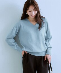 7days Life Styling | コクーンシルエットVネックセーター（静電防止・毛玉になりにくい・ＵＶカット・タンブル乾燥OK）(ニット/セーター)