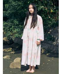 merry jenny | fog flowerシャツワンピース(ワンピース)