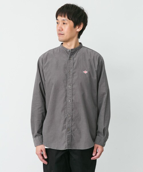 URBAN RESEARCH DOORS（アーバンリサーチドアーズ）の「DANTON　BAND COLLAR SHIRTS LONG-SLEEVE（シャツ/ブラウス・メンズ・LT.GREY/CHARCOAL/SAND BEIGE・38/40/42）」の6枚目の写真