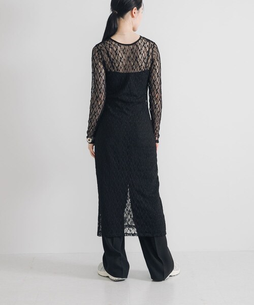 URBAN RESEARCH（アーバンリサーチ）の「ストレッチレースカットワンピース（ワンピース・レディース・OFF/BLACK・FREE）」の19枚目の写真