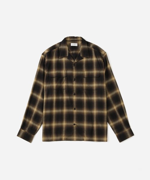 Saturdays NYC（サタデーズ ニューヨークシティ ）の「Marco Ombre Check  LS Shirt（シャツ/ブラウス・レディース・オリーブ/ブルー・L/M/S/XL）」の3枚目の写真