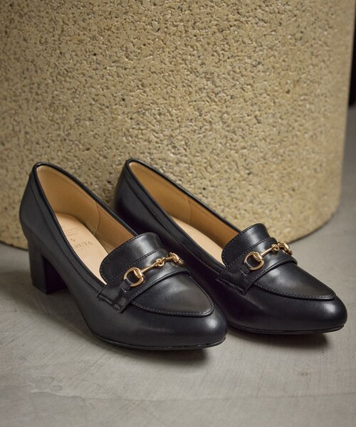 ROPE' PICNIC(ロペピクニック)の「ROPE' PICNIC PASSAGE byHARUTA/ヒールアップローファー(ローファー・レディース・ブラック/キナリ・23.0/23.5/24.0/24.5)」の9枚目の写真