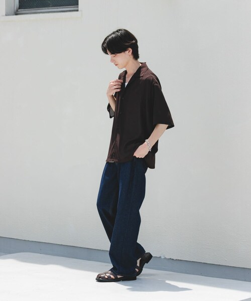SENSE OF PLACE by URBAN RESEARCH(センスオブプレイスバイアーバンリサーチ)の「ストレートデニムパンツ(デニムパンツ・メンズ・BLACK/D.INDIGO・S/M/L)」の22枚目の写真