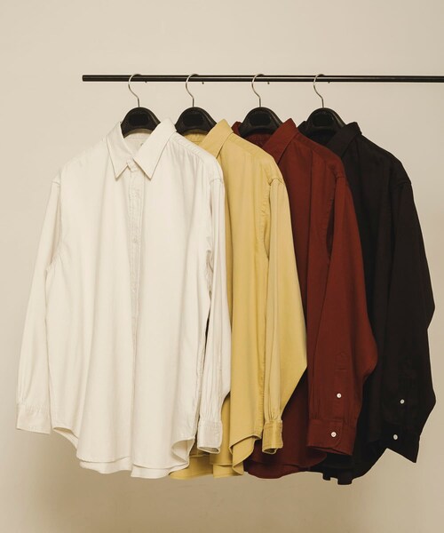 URBAN RESEARCH(アーバンリサーチ)の「A PRESSE Double Weave Twill Regular Collar Shirt(シャツ/ブラウス・メンズ・BLACK/ECRU/BURGUNDY/BEIGE・2/3/4)」の6枚目の写真