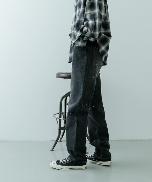 ITEMS URBANRESEARCH(アイテムズ アーバンリサーチ)の「11oz PAINT STRAIGHT DENIM(デニムパンツ・メンズ・BLU/BLK・M/L)」の8枚目の写真
