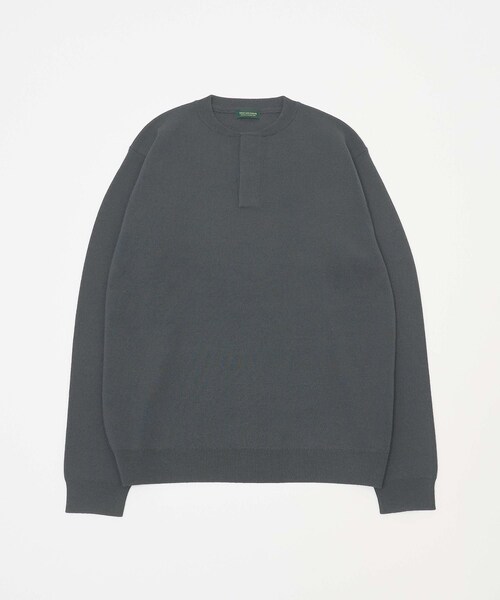 ADAM ET ROPE'（アダムエロペ）の「HENLEY NECK KNIT（ニット/セーター・メンズ・ブラック/チャコール・L/M/XL）」の4枚目の写真