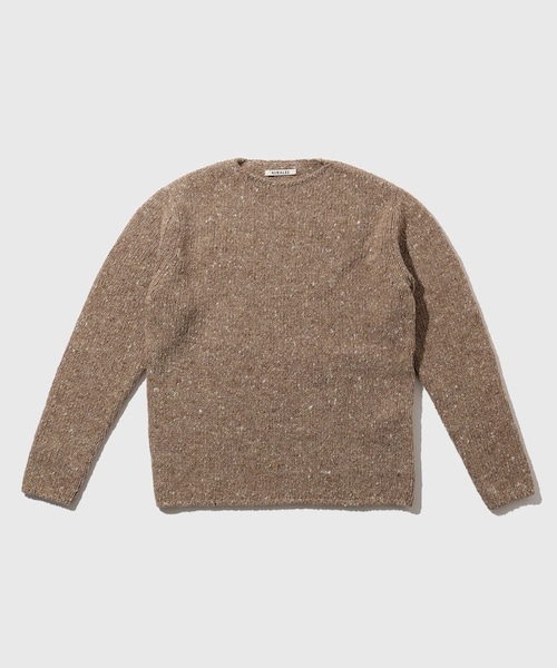 ADAM ET ROPE'(アダムエロペ)の「【AURALEE/オーラリー】LOW-GAUGE HOMESPUN TWEED KNIT P/O(ニット/セーター・メンズ・ライトグレー/ダークブラウン・3/4)」の6枚目の写真