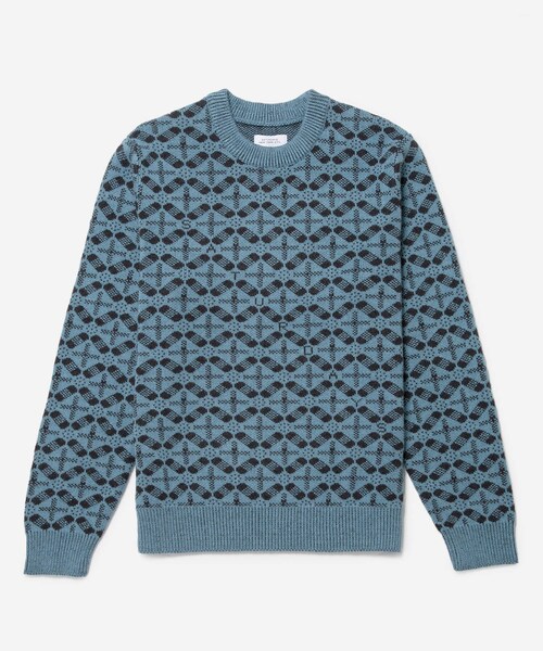 Saturdays NYC(サタデーズ ニューヨークシティ )の「GREG BLOCKPRINT SWEATER(ニット/セーター・レディース・サックス/ダークブラウン・XL/L/S/M)」の9枚目の写真