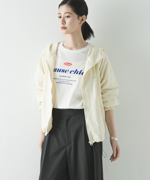 URBAN RESEARCH（アーバンリサーチ）の「『別注』La Hutte×URBAN RESEARCH　ナイロンブルゾン（ブルゾン・レディース・IVORY/BROWN/CHARCOAL・Free）」の6枚目の写真