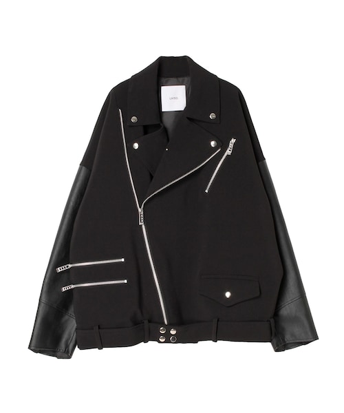 UN3D.（アンスリード）の「COMBI BIG RIDERS（ライダースジャケット・レディース・ブラック・36/38）」の6枚目の写真