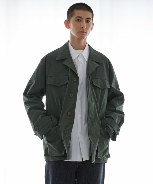 URBAN RESEARCH（アーバンリサーチ）の「new basic NYLON TYPE M-47 JACKET（テーラードジャケット・メンズ・KHAKI/BLACK・M/L）」の14枚目の写真