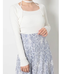 MERCURYDUO | チョーカーリボンリブニット(ニット/セーター)