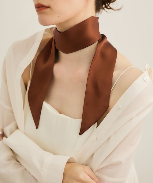 ROPE'（ロペ）の「リング付き マルチWAYスカーフ（バンダナ/スカーフ・レディース・ブラック/ブラウン/サックス/クリーム・F）」の3枚目の写真