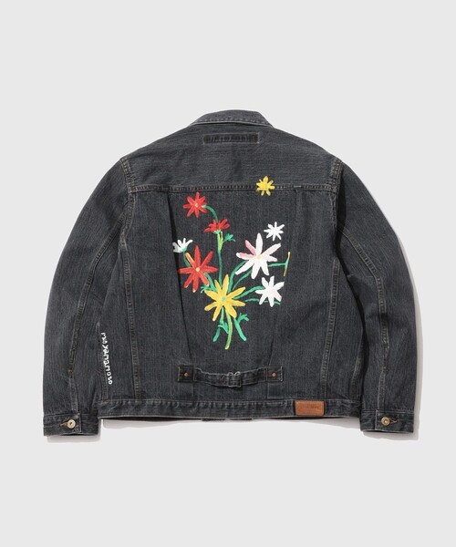 ADAM ET ROPE'(アダムエロペ)の「【KYOU/キョウ】ROEBUCK Type-50s Hand Painted Jacket feat. MIO YAMAMOTO(デニムジャケット・メンズ・ブラック/ブルー系・1/2/3)」の21枚目の写真