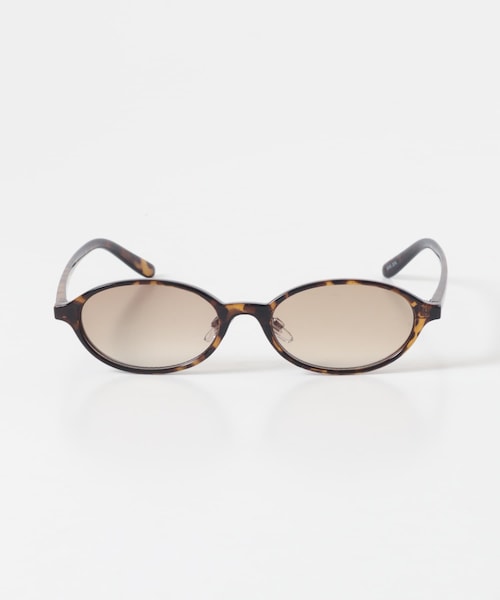 KBF（ケイビーエフ）の「オーバルフレームサングラス（メガネ・レディース・BROWN/D.BROWN・One）」の2枚目の写真