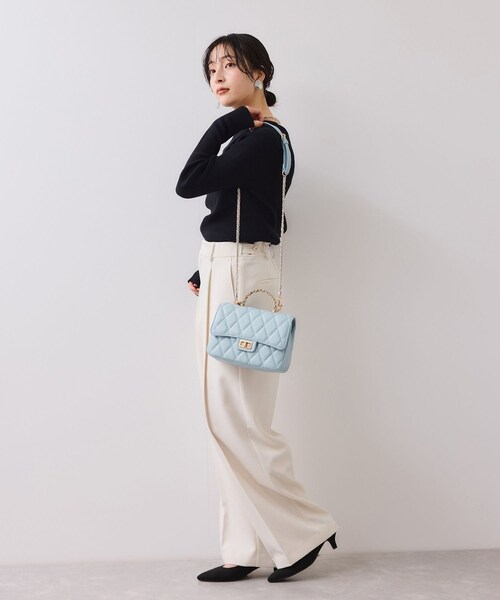 オフホワイト JACKHAMMER チェーンショルダーバッグ　ブルー　2way オフホワイト JACKHAMMER チェーンショルダーバッグ ブルー 2way