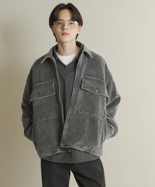 SENSE OF PLACE by URBAN RESEARCH(センスオブプレイスバイアーバンリサーチ)の「ヴィンテージツイルZIPブルゾン(ブルゾン・メンズ・BLACK/BROWN/PURPLE・M/L)」の7枚目の写真