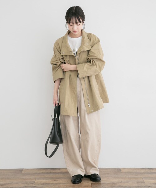 ITEMS URBANRESEARCH(アイテムズ アーバンリサーチ)の「テントラインハーフコート(テーラードジャケット・レディース・SAND/SAGE・Free)」の17枚目の写真