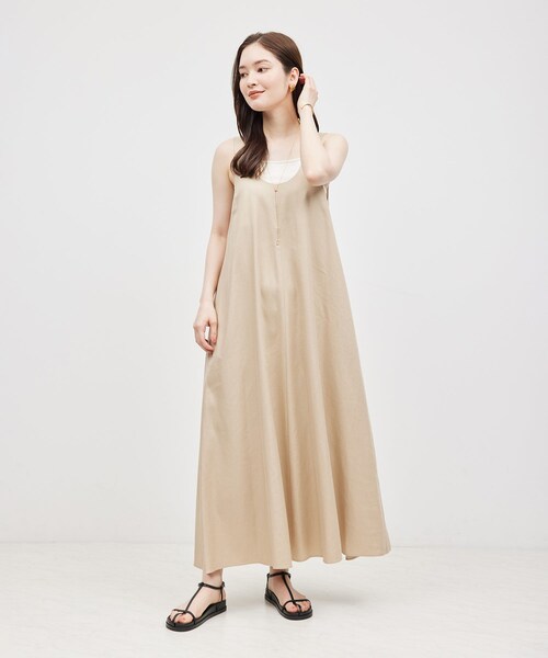 ROPE'（ロペ）の「コットンシルク丸胴テレコカップ付きキャミソール（キャミソール・レディース・ブラック/オフホワイト/ワイン・F）」の20枚目の写真