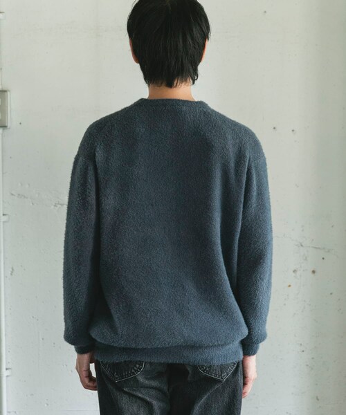URBAN RESEARCH DOORS（アーバンリサーチドアーズ）の「メランジシャギー クルーネックニット（ニット/セーター・メンズ・BLUE/BLACK・M/L）」の19枚目の写真