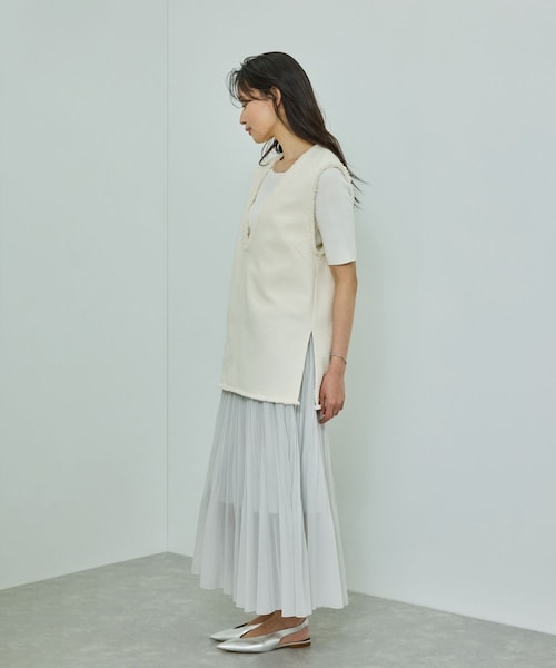 ROPE'（ロペ）の「【洗える】【WEB・一部店舗限定】サマーツイードオーバージレ（ベスト・レディース・ブラック系/キナリ系・F）」の9枚目の写真