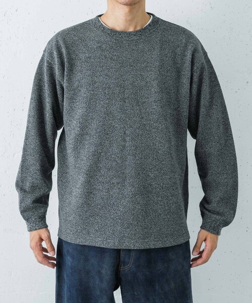 URBAN RESEARCH（アーバンリサーチ）の「crepuscule　Co/Ra Moss Stitch Pullover（ニット/セーター・メンズ・OATMEAL/H GRAY/BLACK・1/2）」の12枚目の写真