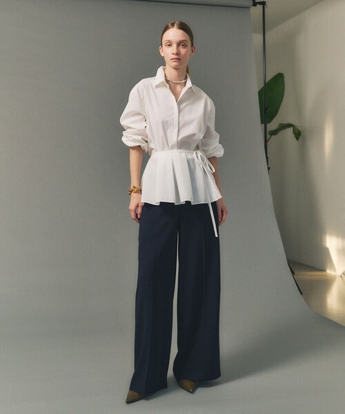 ROPE'（ロペ）の「【一部店舗限定】【REALM（レルム）】PEPLUM BLOUSE｜2WAYブラウス　26SS（シャツ/ブラウス・レディース・ホワイト/サックス・38）」の22枚目の写真