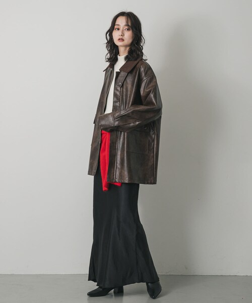 SENSE OF PLACE by URBAN RESEARCH（センスオブプレイスバイアーバンリサーチ）の「FLハンティングジャケット（テーラードジャケット・レディース・BLACK/BEIGE/BROWN・one）」の16枚目の写真