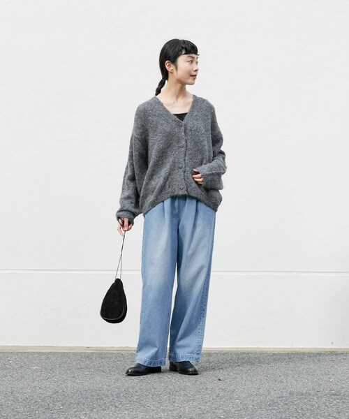 かぐれ（カグレ）の「フェードデニムイージーパンツ（デニムパンツ・レディース・L/INDIGO/BLACK・FREE）」の20枚目の写真