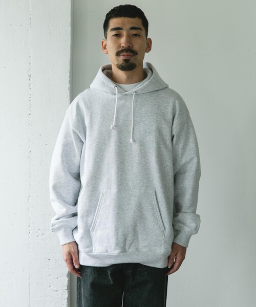 URBAN RESEARCH DOORS(アーバンリサーチドアーズ)の「裏起毛プルオーバーフーディー(パーカー・メンズ・ASH GRAY/TOP CCL・M/L)」の14枚目の写真