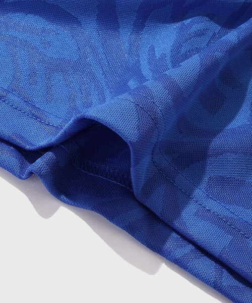 ADAM ET ROPE'（アダムエロペ）の「【YESEYESEE/イエスアイシー】Y.E.S Jacquard Football tee（ポロシャツ・メンズ・ブラック/ブルー・L/M）」の14枚目の写真