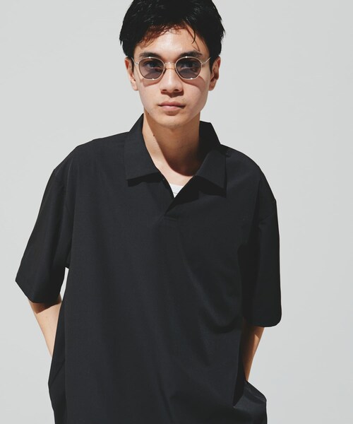 URBAN RESEARCH DOORS(アーバンリサーチドアーズ)の「『UR TECH』サマシェア ポロシャツ(ポロシャツ・メンズ・CHARCOAL/L.BLUE/BLACK・M/L/XL)」の6枚目の写真