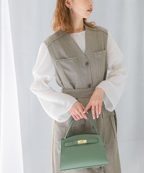 URBAN RESEARCH ROSSO（アーバンリサーチロッソ）の「シャーリングベルスリーブブラウス（シャツ/ブラウス・レディース・orange/white・FREE）」の7枚目の写真