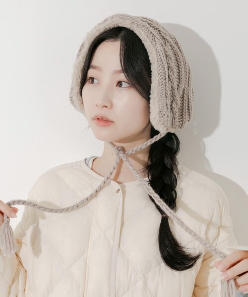 SMELLY（スメリー）の「ケーブルコンビイヤーマフ（イヤーマフ・レディース・IVO/BEG・-）」の17枚目の写真