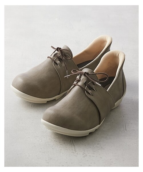 nissen（ニッセン）の「リゲッタ（ツヴォル）スットオン　レースアップシューズ（バレエシューズ・メンズ・黒×黒/グレー・S=22.0~22.5cm/M=23.0~23.5cm/L=24.0~24.5cm/LL=25.0~25.5cm）」の2枚目の写真