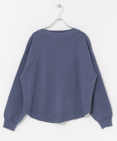 URBAN RESEARCH DOORS（アーバンリサーチドアーズ）の「コットンウールボートネックニット（ニット/セーター・レディース・BLUE/CHARCOAL/GOLD・Free）」の22枚目の写真