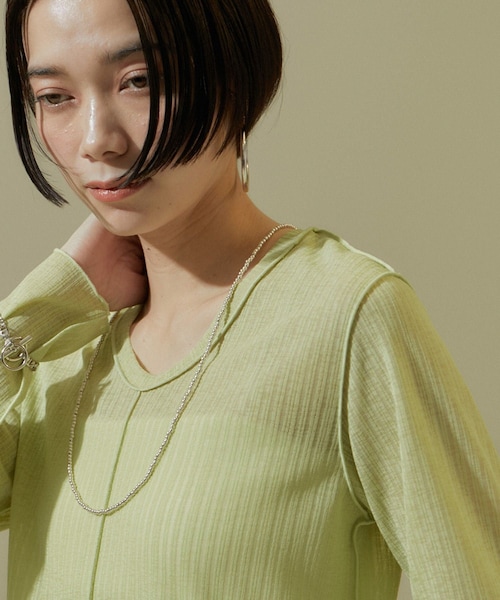 ADAM ET ROPE'（アダムエロペ）の「【J'aDoRe・店舗限定】【ERICKA NICOLAS BEGAY（エリッカニコラスビゲイ）】ナバホパールネックレス3mm/80cm（ネックレス・レディース・シルバー・F）」の7枚目の写真