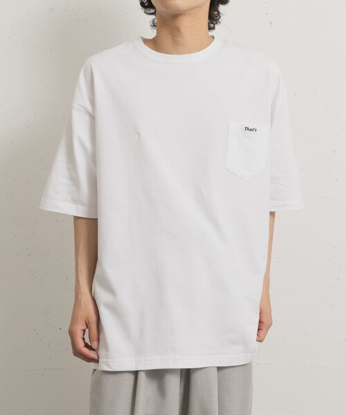 THE GOODLAND MARKET（ザグッドランドマーケット）の「That’s　the Tee Tag&Pocket（Tシャツ/カットソー・メンズ・WH・M/L/XL）」の6枚目の写真
