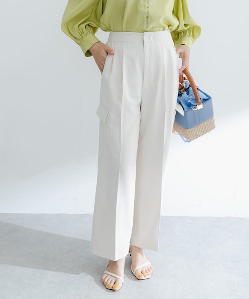 URBAN RESEARCH ROSSO（アーバンリサーチロッソ）の「センタープレスカーゴパンツ（その他パンツ・レディース・IVORY/KHAKI・FREE）」の6枚目の写真