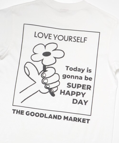 THE GOODLAND MARKET（ザグッドランドマーケット）の「ザ グッドランド マーケット　T-SHIRTS flower（Tシャツ/カットソー・メンズ・black/white/blue・S/M/L）」の9枚目の写真
