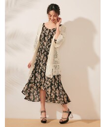 dazzlin | クリンクルフラワーロングワンピース(ワンピース)