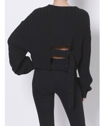 EVRIS | バックディテールリブニットトップス(ニット/セーター)