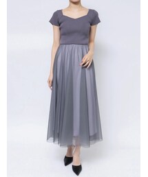 MERCURYDUO | チュールドッキングビスチェニットワンピース(ワンピース)