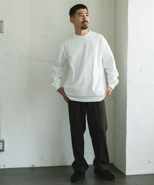 URBAN RESEARCH DOORS(アーバンリサーチドアーズ)の「10.5オンス ヘビーウェイトロングスリーブTシャツ(Tシャツ/カットソー・メンズ・WHITE/ASH GRAY/INK BLACK/PURPLE・M/L)」の11枚目の写真